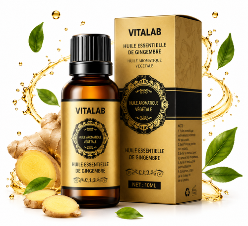 Huile Essentielle de Gingembre Naturelle VitaLab (100 ml)